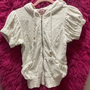 Juicy Couture White Zip up Hoodie